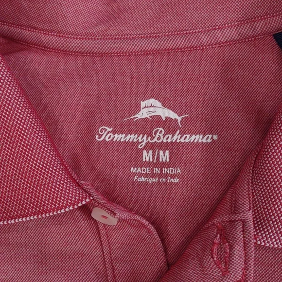 Tommy Bahama Coral Polo Shirt, Size M - Picture 15 of 17